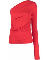 DSquared² One-shoulder Ruched Top - Red
