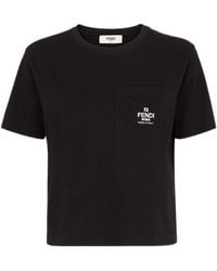 Fendi - T-shirt con taschino Roma - Lyst