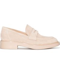 Gianvito Rossi - Round-toe Suede Loafers - Lyst