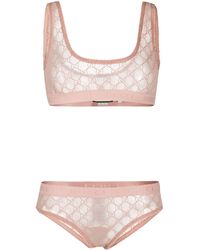 Gucci GG Pattern Lingerie Set - Pink