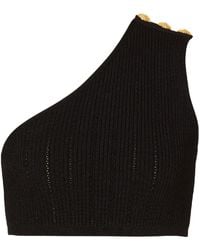 Balmain - Asymmetric Knit Top - Lyst