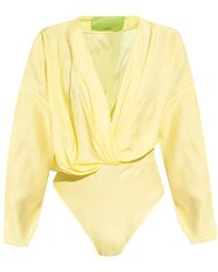 GAUGE81 - Nabi Long Sleeve Silk Bodysuit - Lyst