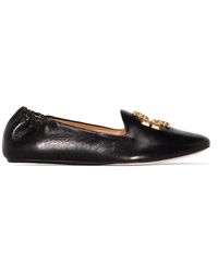 Tory Burch Eleanor Leather Loafers - Black