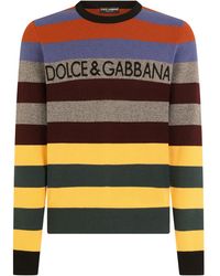 Dolce & Gabbana Intarsia-knit Cashmere Jumper - Brown