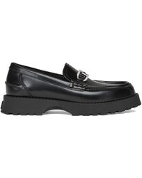 Fendi - Black Leather Oclock Loafers - Lyst