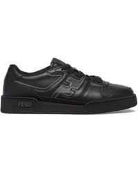 Fendi - Match Leather Sneakers - Lyst