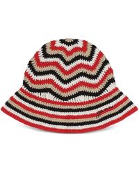 Ganni - Organic-cotton Crochet Bucket Hat - Lyst