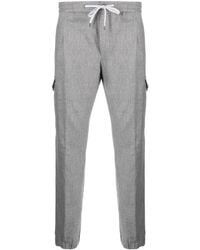 PT Torino - Cargo-pocket Mélange Tapered Trousers - Lyst