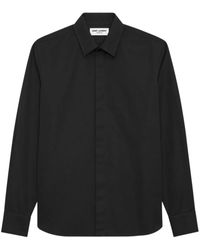 Saint Laurent - Long-sleeve Cotton Shirt - Lyst