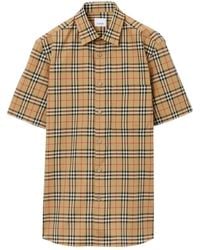 Burberry - Nova-check Pattern Cotton Shirt - Lyst