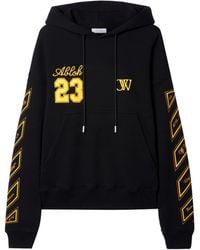 Off-White c/o Virgil Abloh - Printed Cotton Hoodie - Lyst