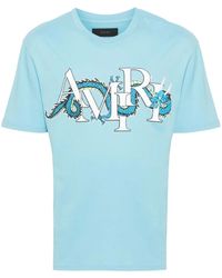 Amiri - Light T-Shirt With Dragon Logo Print - Lyst