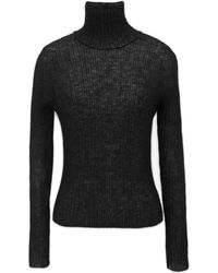 Saint Laurent - Top In Maglia A Coste - Lyst