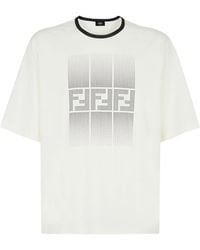 Fendi - T-shirt In Cotone Bianco - Lyst