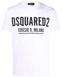 DSquared² T-Shirt Stampa Logo Ceresio - Bianco