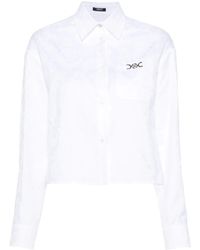 Versace - Cotton Cropped Shirt - Lyst