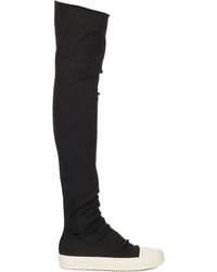 Rick Owens - Lido High Sock Sneakers In Stretch Denim - Lyst