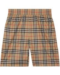 Burberry - Vintage check technical shorts - Lyst