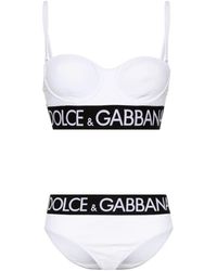 Dolce & Gabbana - Set bikini con logo DG - Lyst