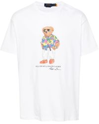 Polo Ralph Lauren - T-shirt in jersey di cotone con logo - Lyst