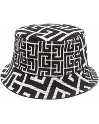 Balmain - Jacquard-monogram Bucket Hat - Lyst