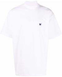 Needles Embroidered-logo Cotton T-shirt - White
