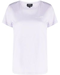 A.P.C. - Logo-print Cotton T-shirt - Lyst