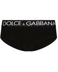 Dolce & Gabbana - Logo-print Cotton Briefs (set Of Two) - Lyst