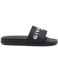 Givenchy - Sandali slides con logo goffrato - Lyst
