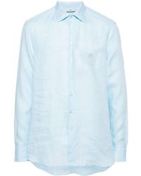 Etro - Linen Shirt With Pegasus Embroidery - Lyst