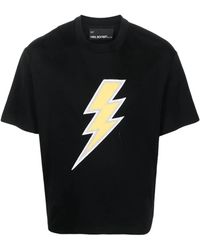 Neil Barrett - T-shirt con applicazione Thunderbolt - Lyst