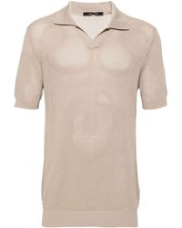 Tagliatore - Jake Open-knit Cotton Polo Shirt - Lyst