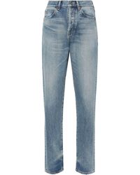 Saint Laurent - Distressed High-Waisted Jeans - Lyst