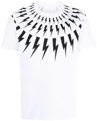 Neil Barrett - T-shirt con stampa thunderbolt - Lyst