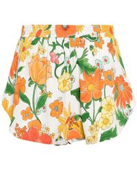 Stella McCartney - Floral-print Track Shorts - Lyst
