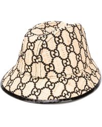Gucci - GG Fedora Hat With Snakeskin - Lyst