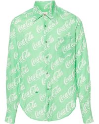 ERL - Camicia Con Stampa Coca-cola - Lyst