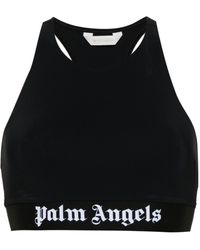 Palm Angels - Top Crop Con Applicazione - Lyst