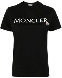 Moncler - T-shirt con ricamo - Lyst