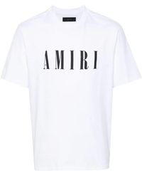 Amiri - T-shirt in jersey di cotone con logo stampato - Lyst