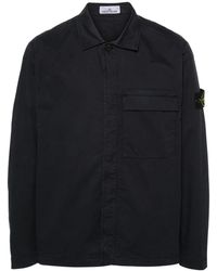 Stone Island - Overshirt In Cotone - Lyst