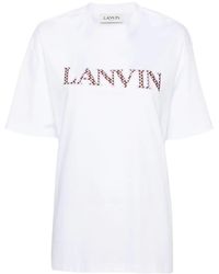 Lanvin - Logo Cotton T-Shirt - Lyst
