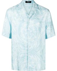 Versace - Barocco Print Silk Shirt - Lyst