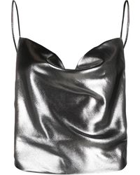 ROTATE BIRGER CHRISTENSEN - Metallic Vest Top - Women's - Polyester/recycled Polyester - Lyst