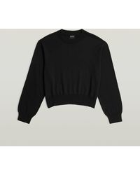 G-Star - Rib Knit Sweat Pullover - Lyst