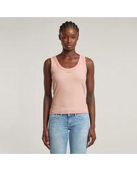 G-Star - Slim Rib Tanktop - Lyst