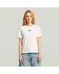 G-Star - Script T-Shirt - Lyst