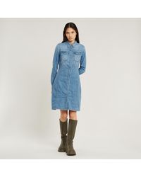 G-Star - Tacoma Slim Flare Dress - Lyst