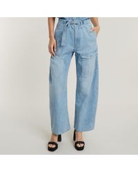 G-Star - Belted Cargo Loose Jeans - Lyst