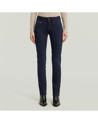 G-Star - Midge Slim Straight Jeans - Lyst